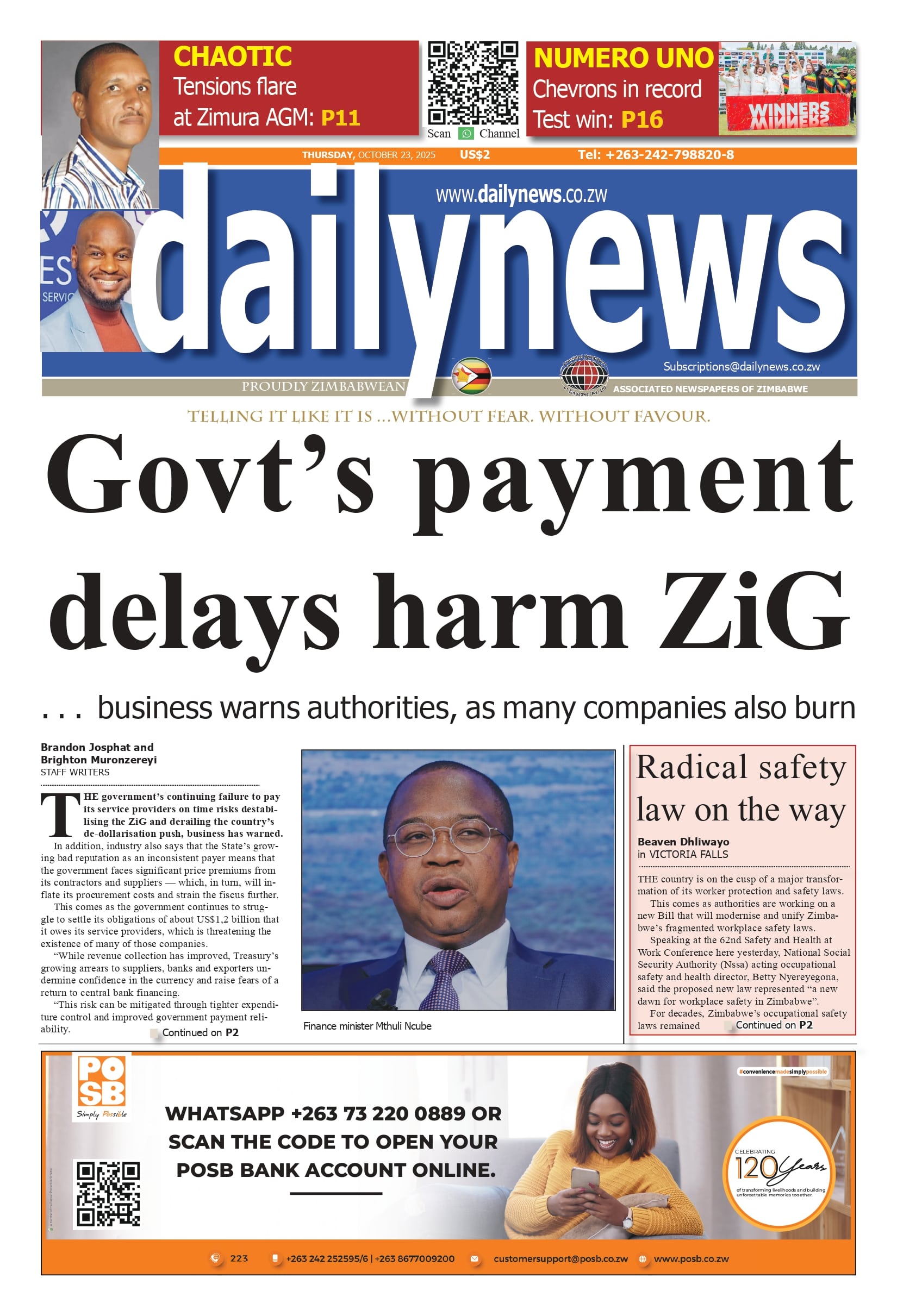 Thursday 23 October 2025